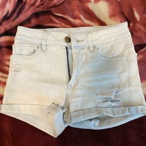 American eagle high waisted light blue shorts